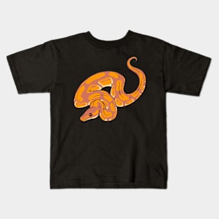 Sunset Ball Python Kids T-Shirt